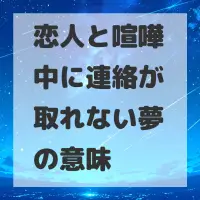 恋人と喧嘩中に連絡が取れない夢のサムネイル