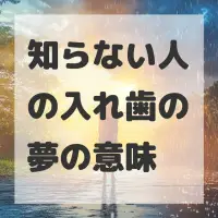 知らない人の入れ歯の夢のサムネイル