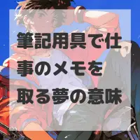 筆記用具で仕事のメモを取る夢のサムネイル
