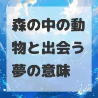 森の中の動物と出会う夢のサムネイル