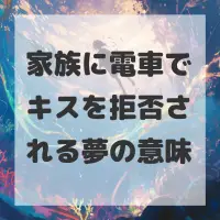 家族に電車でキスを拒否される夢のサムネイル