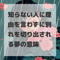 知らない人に理由を言わずに別れを切り出される夢のサムネイル
