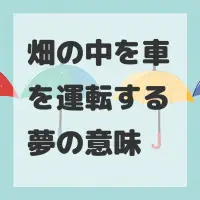 畑の中を車を運転する夢のサムネイル