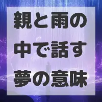 親と雨の中で話す夢のサムネイル