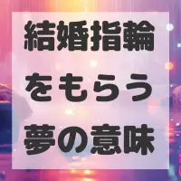 結婚指輪をもらう夢のサムネイル