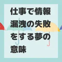 仕事で情報漏洩の失敗をする夢のサムネイル