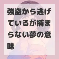 強盗から逃げているが捕まらない夢のサムネイル画像