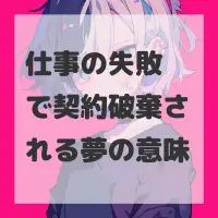 仕事の失敗で契約破棄される夢のサムネイル