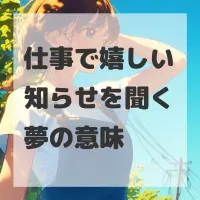 仕事で嬉しい知らせを聞く夢のサムネイル