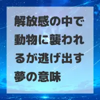 解放感の中で動物に襲われるが逃げ出す夢のサムネイル