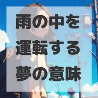 雨の中を運転する夢のサムネイル