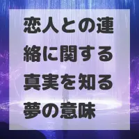 恋人との連絡に関する真実を知る夢のサムネイル