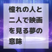 憧れの人と二人で映画を見る夢のサムネイル
