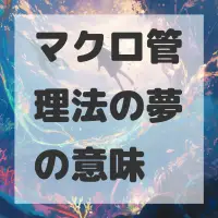 マクロ管理法の夢のサムネイル画像