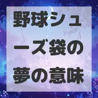 野球シューズ袋の夢のサムネイル画像