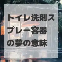 トイレ洗剤スプレー容器の夢のサムネイル画像
