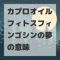 カプロオイルフィトスフィンゴシンの夢のサムネイル画像