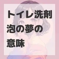 トイレ洗剤泡の夢のサムネイル画像