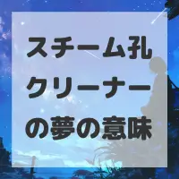 スチーム孔クリーナーの夢のサムネイル画像