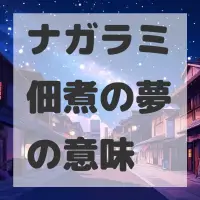 ナガラミ佃煮の夢のサムネイル画像