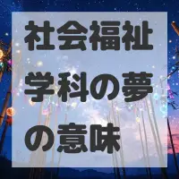 社会福祉学科の夢のサムネイル画像