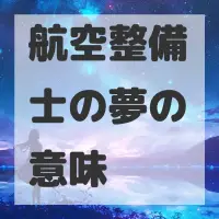 航空整備士の夢のサムネイル画像