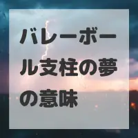 バレーボール支柱の夢のサムネイル画像