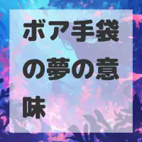 ボア手袋の夢のサムネイル画像