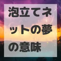 泡立てネットの夢のサムネイル画像