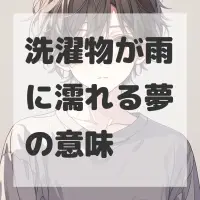 洗濯物が雨に濡れる夢のサムネイル画像