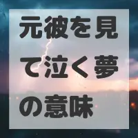 元彼を見て泣く夢のサムネイル画像
