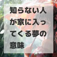 知らない人が家に入ってくる夢のサムネイル画像
