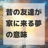 昔の友達が家に来る夢のサムネイル画像