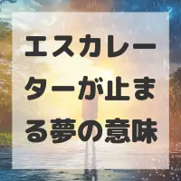 エスカレーターが止まる夢のサムネイル画像