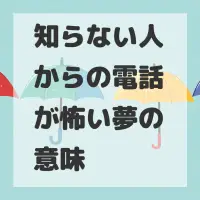 知らない人からの電話が怖い夢のサムネイル画像