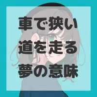 車で狭い道を走る夢のサムネイル画像