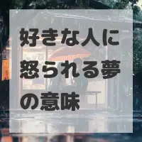 好きな人に怒られる夢のサムネイル画像