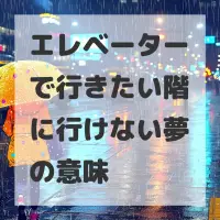 エレベーターで行きたい階に行けない夢のサムネイル画像