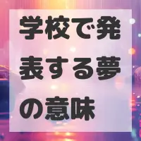 学校で発表する夢のサムネイル画像