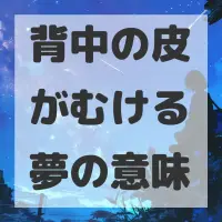 背中の皮がむける夢のサムネイル画像