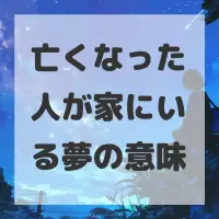 亡くなった人が家にいる夢のサムネイル画像