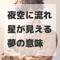 夜空に流れ星が見える夢のサムネイル画像
