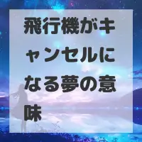 飛行機がキャンセルになる夢のサムネイル画像