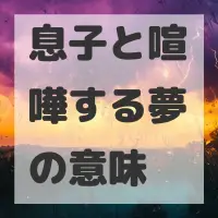 息子と喧嘩する夢のサムネイル画像