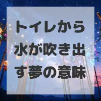 トイレから水が吹き出す夢のサムネイル画像