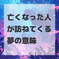 亡くなった人が訪ねてくる夢のサムネイル画像