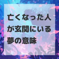 亡くなった人が玄関にいる夢のサムネイル画像