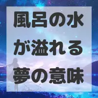 風呂の水が溢れる夢のサムネイル画像