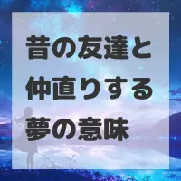 昔の友達と仲直りする夢のサムネイル画像