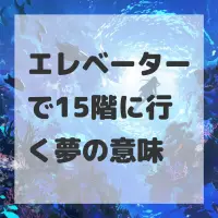 エレベーターで15階に行く夢のサムネイル画像